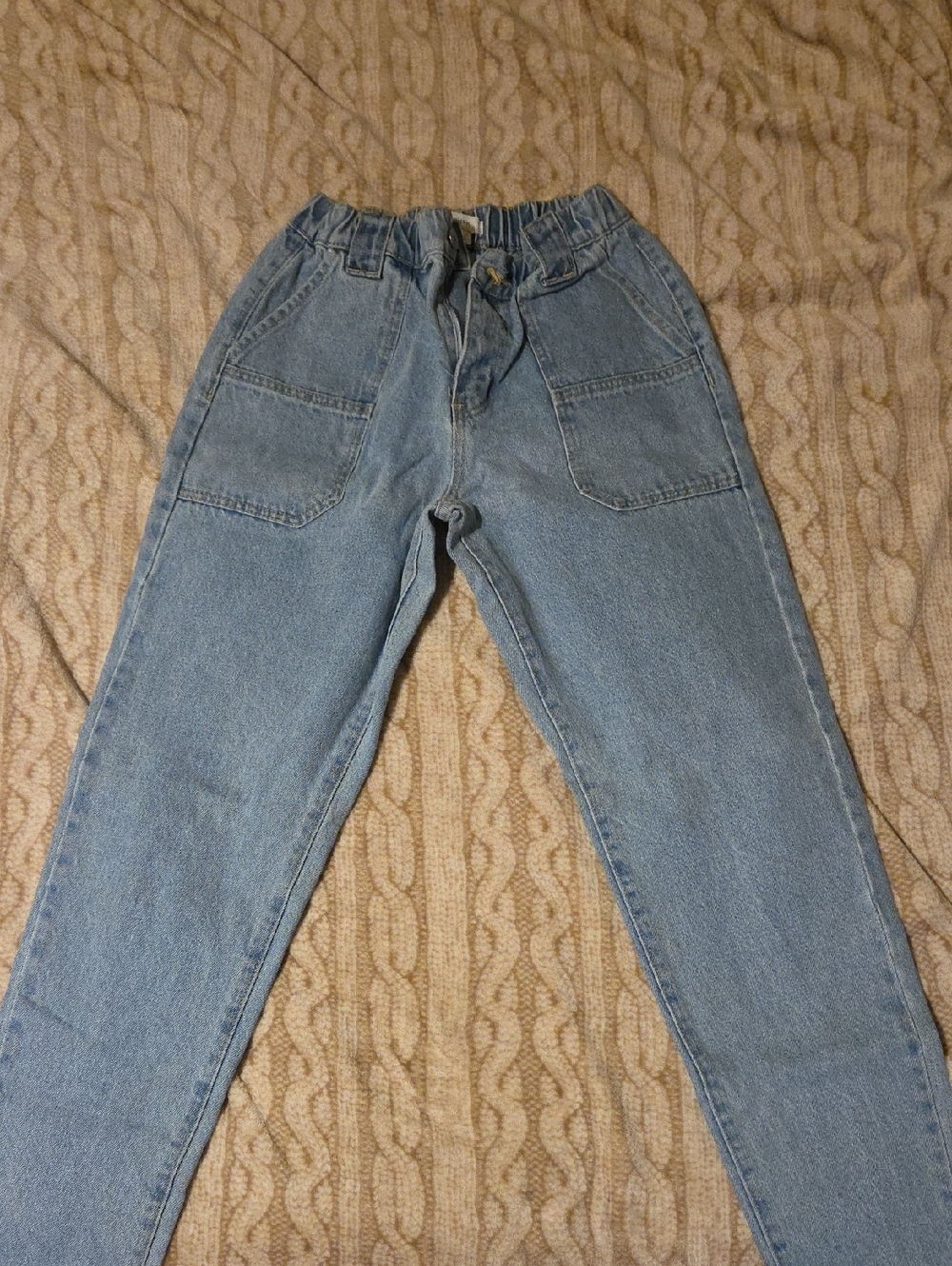Forever 21 Light Blue Women's Boyfriend Jeans with Elastic Waist